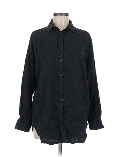 Pre-owned And Now This Long Sleeve Button Down Shirt In Black