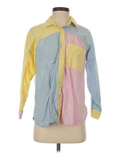 Pre-owned And Now This Long Sleeve Button Down Shirt In Yellow