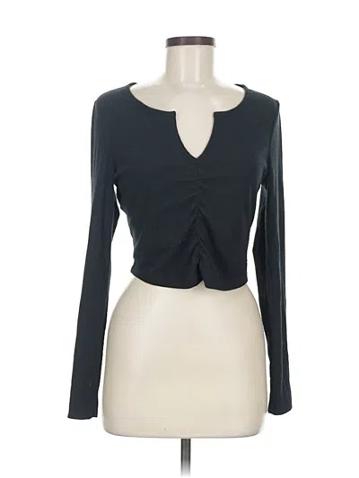 Pre-owned And Now This Long Sleeve Top Black Sweetheart Neckline Tops