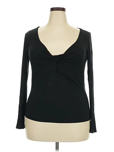 Pre-owned And Now This Long Sleeve Top Black Sweetheart Neckline Tops