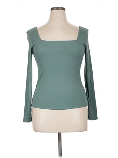 And Now This Long Sleeve Top Green Boatneck Tops