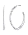And Now This Marquise Hoop Earring In Silver