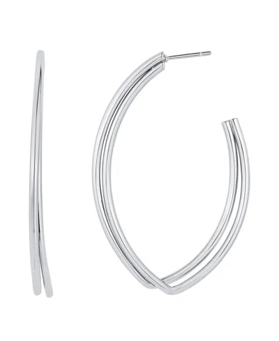 And Now This Marquise Hoop Earring In Silver