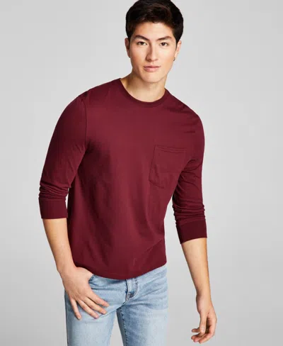 And Now This Men's Crewneck Long Sleeve T-shirt In Brown