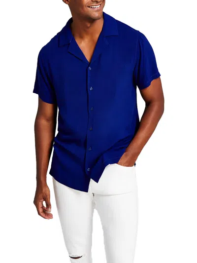 And Now This Mens Button-down Collared Button-down Shirt In Blue