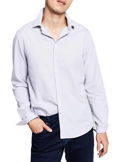 And Now This Mens Poplin Collared Button-down Shirt In Grey
