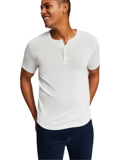 And Now This Mens Knit Short Sleeves Henley Shirt In Neutral