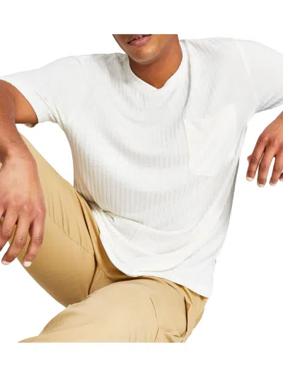 And Now This Mens Ribbed Pocket T-shirt In White