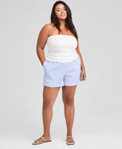 And Now This Now This Trendy Plus Size Strapless Tube Top High Rise Boxer Shorts Exclusively At Macys
