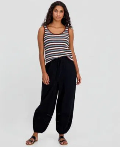 And Now This Now This Womens Cotton Gauze Balloon Pants Macys Exclusive In Brown