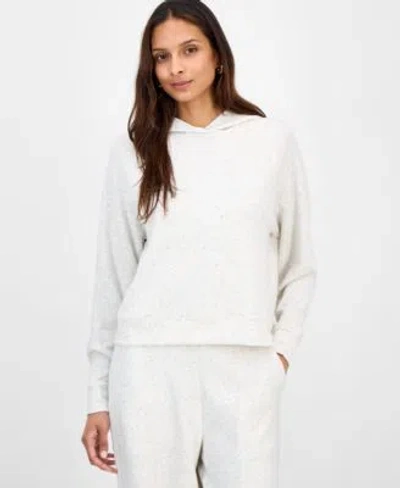 And Now This Now This Womens Cozy Speckled Knit Hooded Sweatshirt Macys Exclusive In Ecru