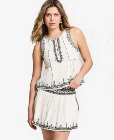And Now This Now This Womens Embroidered Trim Tank Top Macys Exclusive In Black