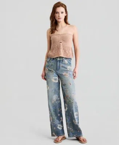 And Now This Now This Womens High Rise Floral Jeans Macys Exclusive In Multi