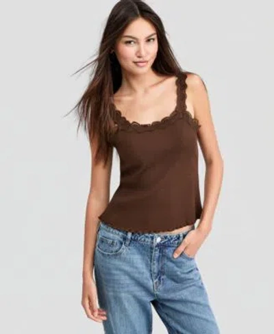 And Now This Now This Womens Lace Trim Tank Top Macys Exclusive In Oxford