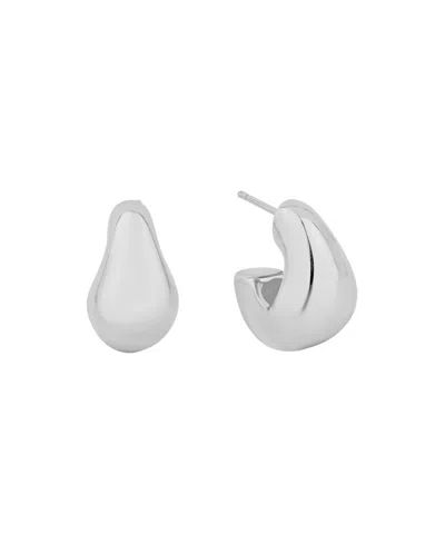 And Now This Oblong C-hoop Earrings In Silver