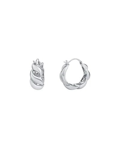 And Now This Open Twisted Hoop Earring In Fine Silver Plated