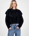 And Now This Petite Cape Long-sleeve Sweater, Macy's Exclusive In Black
