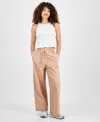 And Now This Petite Cotton And Linen Drawstring Cargo Pants, Exclusively At Macy's