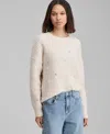 And Now This Petite Crewneck Embellished Sweater, Macy's Exclusive In Neutral