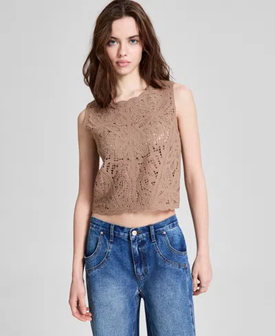 And Now This Petite Cropped Cutwork Sweater, Exclusively At Macy's In Porta Bella