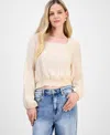 And Now This Petite Embroidered Lace-trim Top, Macy's Exclusive In Neutral