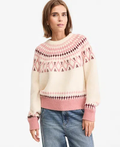And Now This Petite Fair Isle Slouchy Crewneck Sweater, Macy's Exclusive In Multi