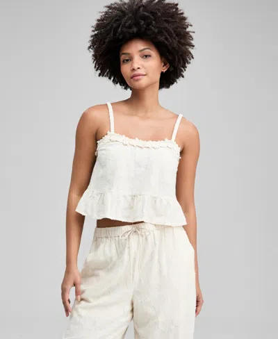 And Now This Petite Floral Jacquard Tank Top, Macy's Exclusive In Natural
