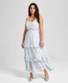And Now This Petite Floral-print Tiered Maxi Dress, Exclusively At Macy's