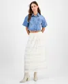 And Now This Petite Lace Smocked Maxi Skirt, Exclusively At Macy's In Cream