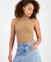 And Now This Petite Mock-neck Sleeveless Sweater, Macy's Exclusive In Blue