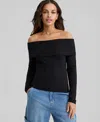 And Now This Petite Off-the-shoulder Top, Macy's Exclusive In Black