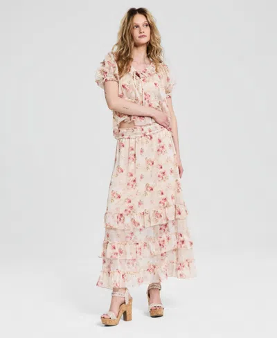 And Now This Petite Pull-on Maxi Skirt, Macy's Exclusive In Multi