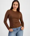 And Now This Petite Second Skin Crewneck Top, Macy's Exclusive In Brown