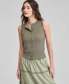 And Now This Petite Snap-front Rib-knit Tank, Exclusively At Macy's In Crushed Oregano