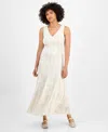 And Now This Petite V-neck Lace Cami Dress In White