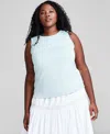 AND NOW THIS PLUS SIZE RUFFLE-TRIM TANK TOP, CREATED FOR MACY'S