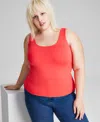 AND NOW THIS PLUS SIZE SCOOP-NECK SLEEVELESS TOP, CREATED FOR MACY'S
