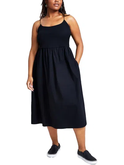 And Now This Plus Womens Sleeveless Long Maxi Dress In Black