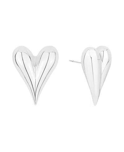 And Now This Puff Heart Post Earrings In Metallic