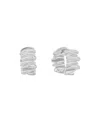 And Now This Rippled Hinged Hoop Earrings In Silver