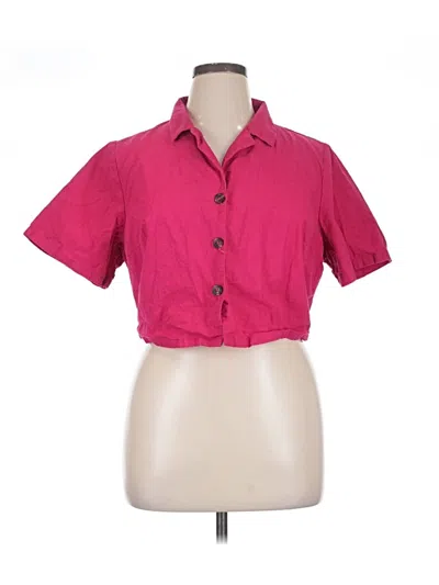 Pre-owned And Now This Short Sleeve Blouse In Pink