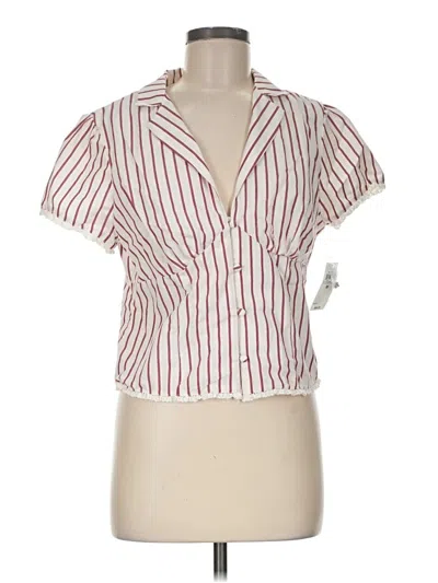 Pre-owned And Now This Short Sleeve Blouse In Red