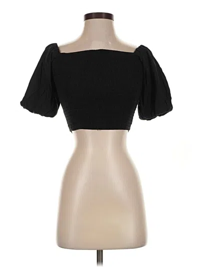 Pre-owned And Now This Short Sleeve Top Black Sweetheart Neckline Tops