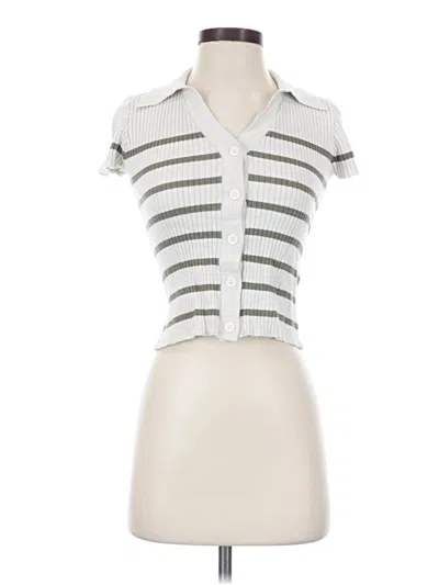 Pre-owned And Now This Short Sleeve Top Silver Collared Neckline Tops