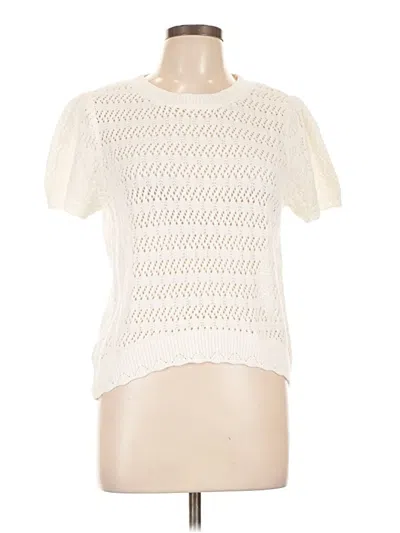 Pre-owned And Now This Short Sleeve Turtleneck In Ivory