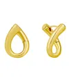 And Now This Silver And Gold Hinged Twist Hoop Earrings In Gold