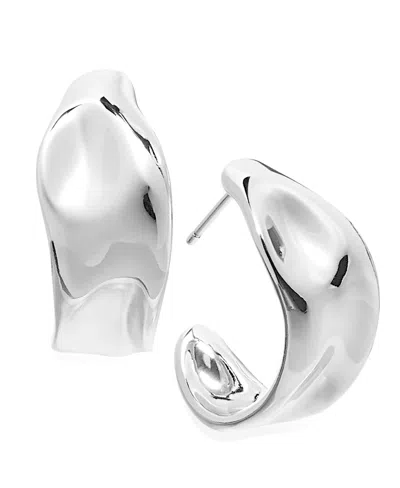 And Now This Silver, Gold Plated Brass Hoop Earring