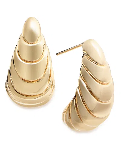 And Now This Silver, Gold Plated Brass Textured Earring