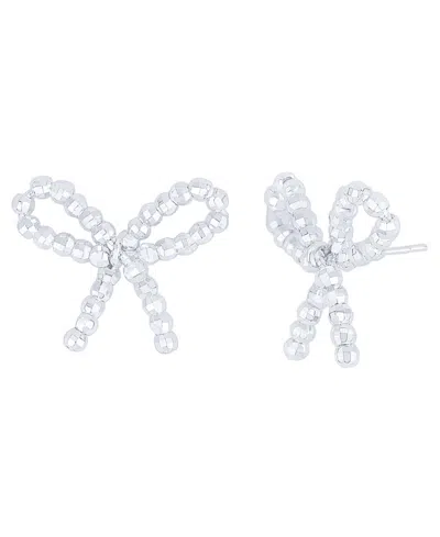 And Now This Silver Plated Bow Stud Earrings, Macy's Exclusive