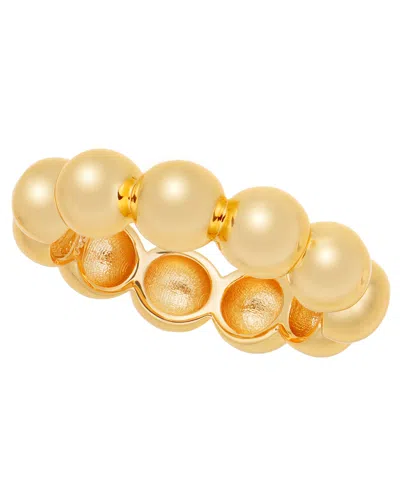 And Now This Silver Plated Or 18k Gold Plated Brass Puff Beaded Ring